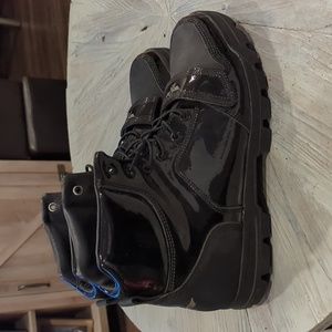 NEW Creative recreation black patent leather high top Runners